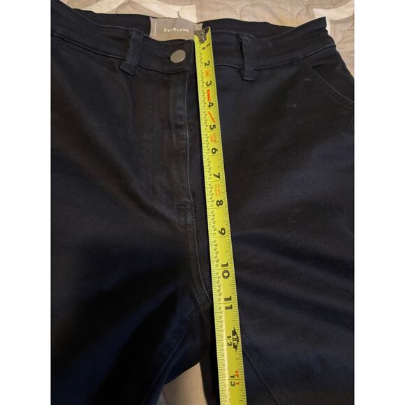 Everlane Wide Leg Cropped Trouser Pants Navy Size 6 - Picture 8 of 9